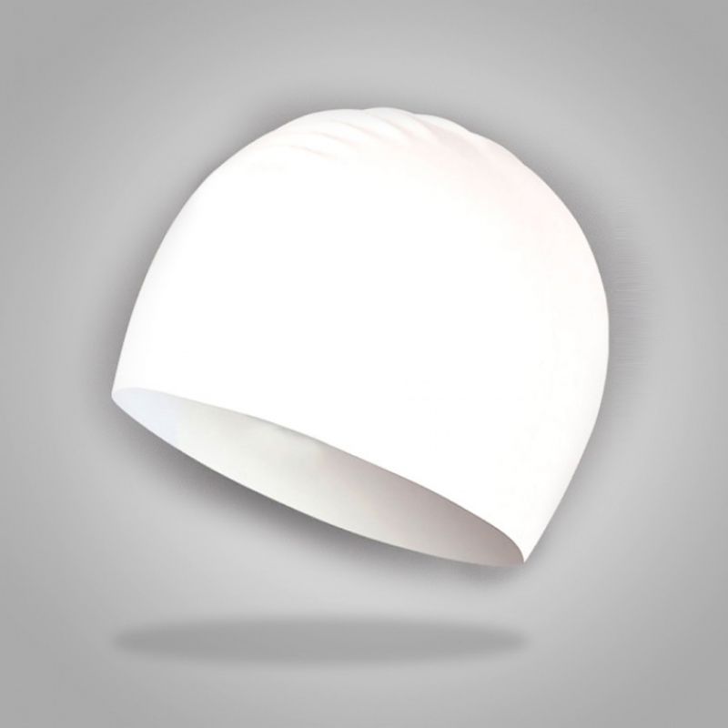 고탄성 방수 실리콘 수영모 단색 수영모자 2p(화이트) 이미지