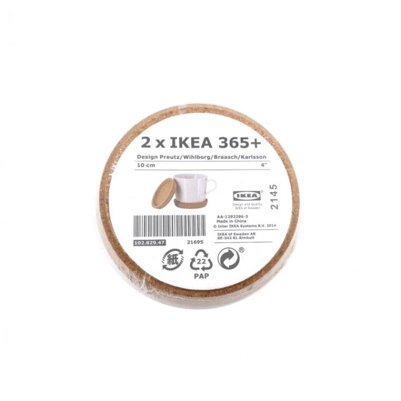이케아 IKEA 365+ 코르크 컵받침 커피잔 10cm 2개입 인테리어 미끄럼방지컵받침 디 이미지
