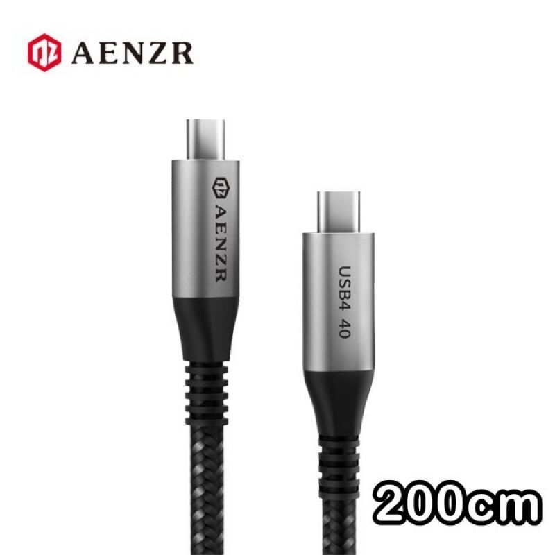 [200cm]AENZR USB4.0 C타입 to C타입 고성능 초고속 데이터케이블 Type 이미지