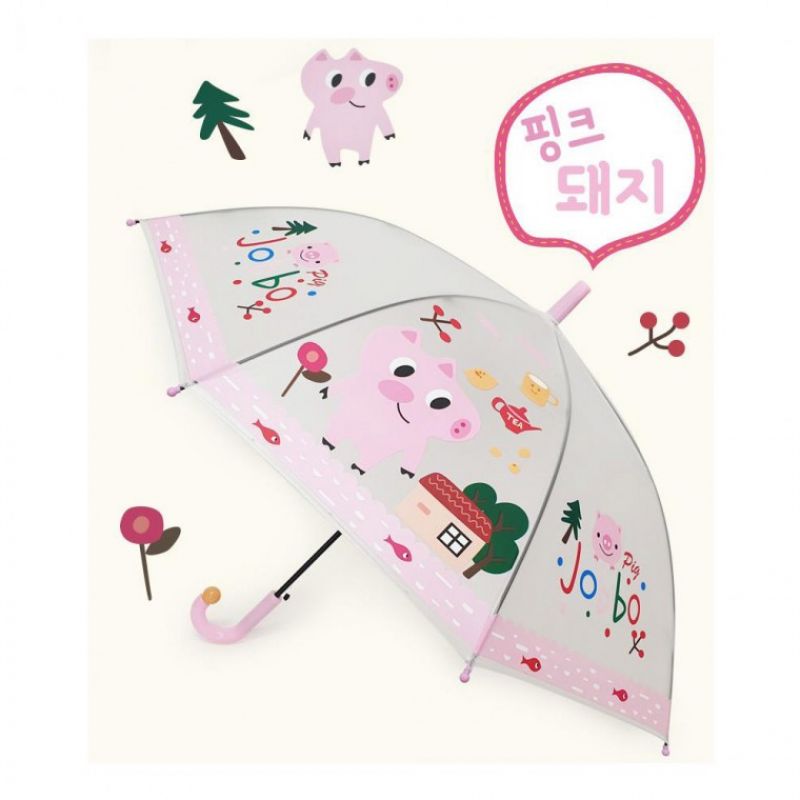BD 캐릭터우산 핑크돼지 애니멀자동우산 어린이우산 이미지