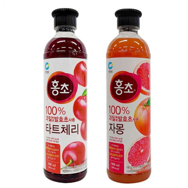 청정원 홍초 자몽 타트체리 체리 100프로 과일숙성 발효초 이미지