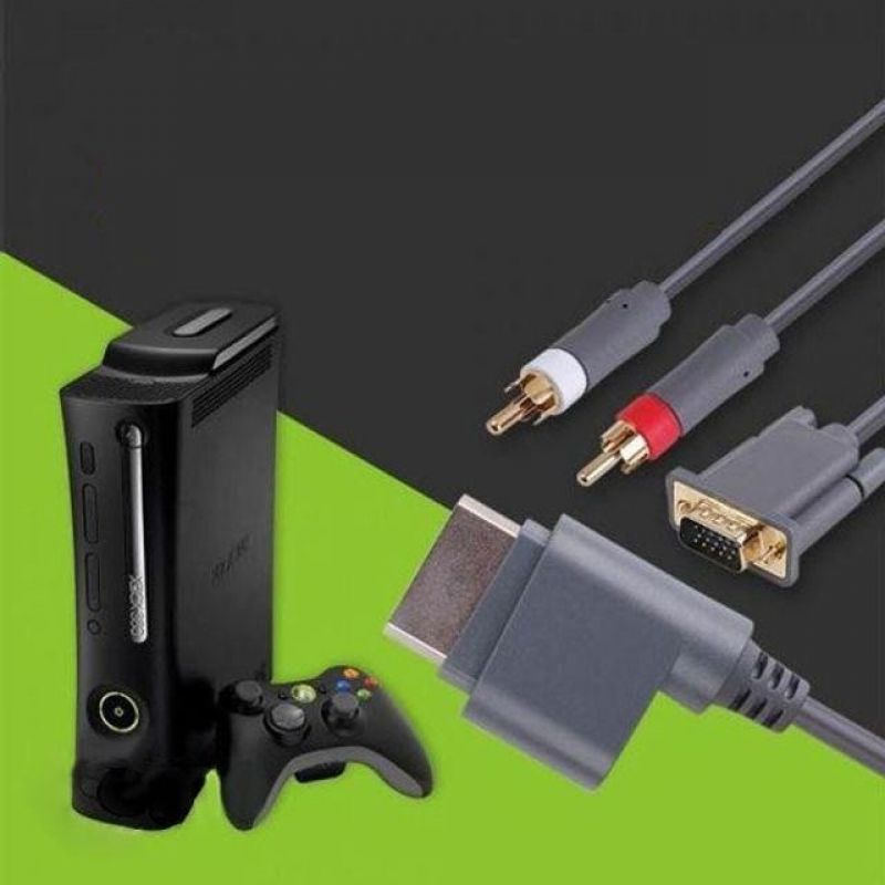 coms 게임기 AV 케이블 Xbox 360용 1.8M VGA 2RCA 이미지