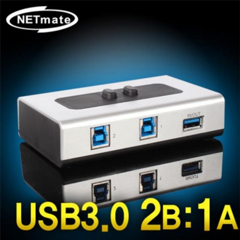 강원전자 NETmate NM US312 USB3.0 2B대1A 수동선택기 벽걸이 이미지