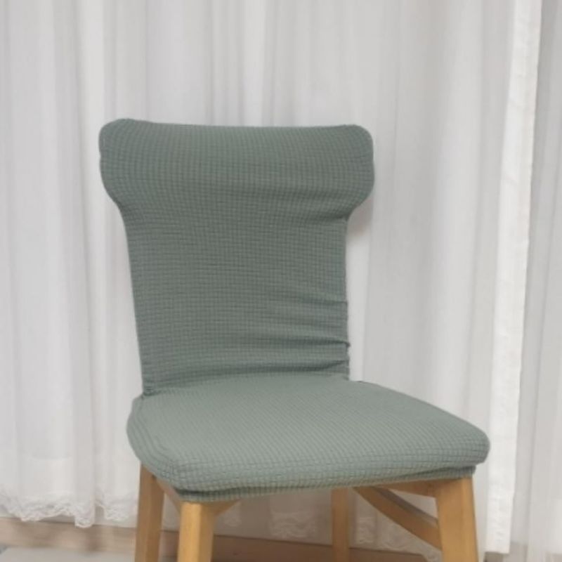 1개 민트그린 탄성 의자 커버 씌우개 탄력 천갈이 덮개 식탁 의자 리폼 교체 시트 이미지