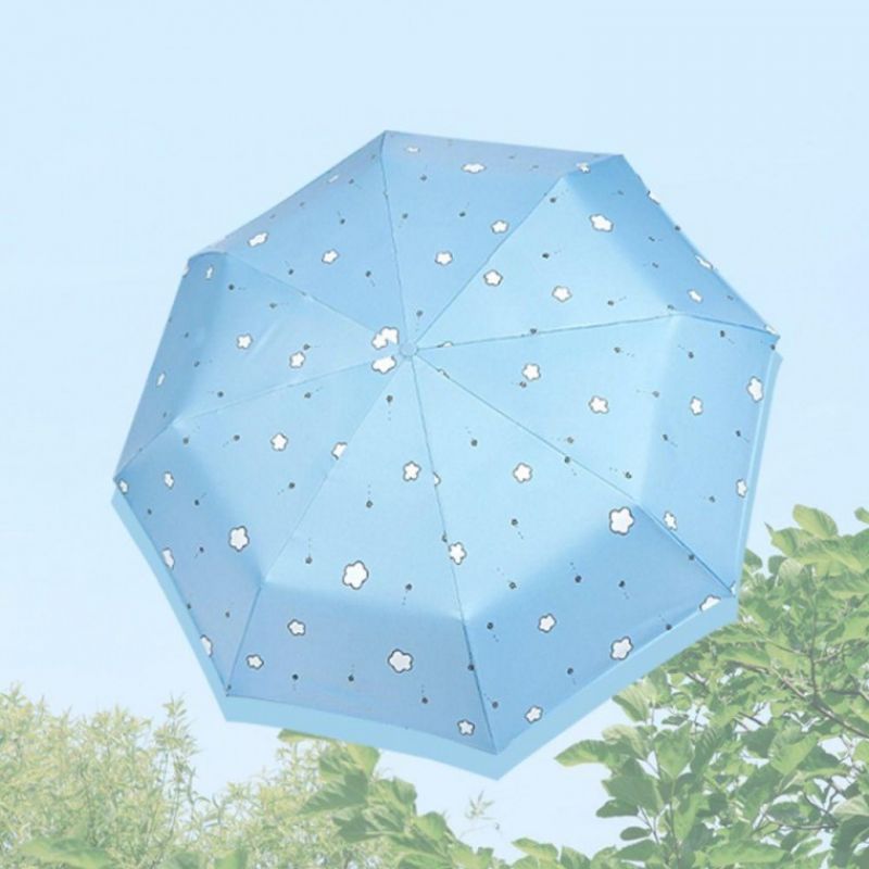 귀여운 3단 양우산 학생 접이식 우산 경량 햇빛 양산 이미지