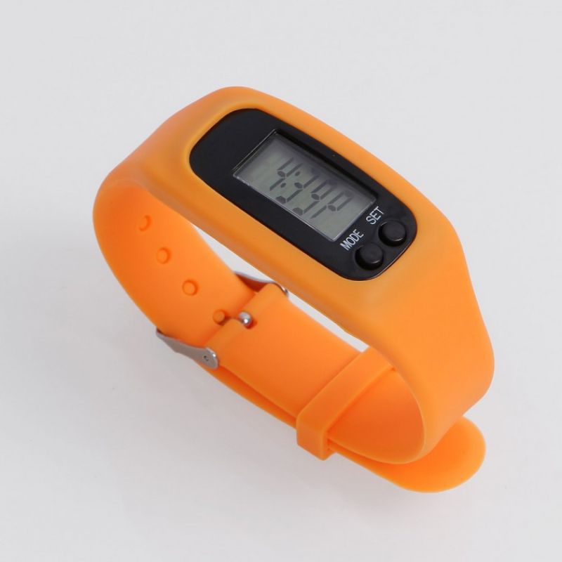 엣지 실리콘 만보기 시계(오렌지) 이미지