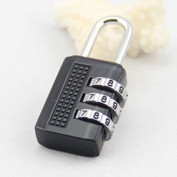 3단 자물쇠 사물함 다이얼자물쇠 번호자물쇠 라커 블랙 이미지