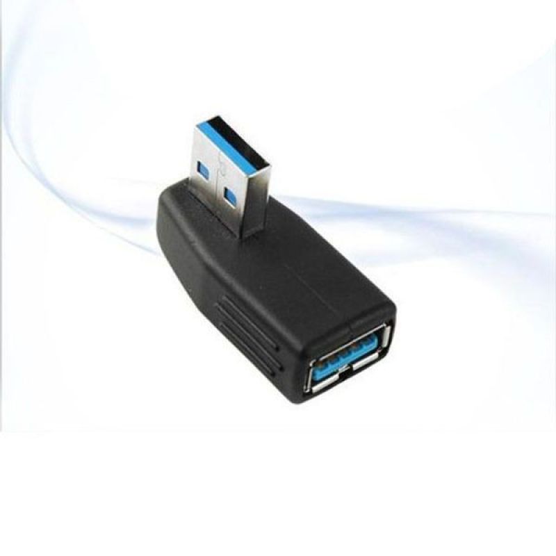 coms USB 3.0 젠더- 연장(M F) 꺾임형 블랙 좌하향 이미지
