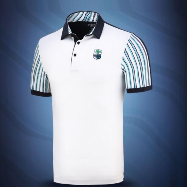 골프 옷 남자 반팔 티셔츠 여름 레이스 볼웨어 실크 셔츠 이미지