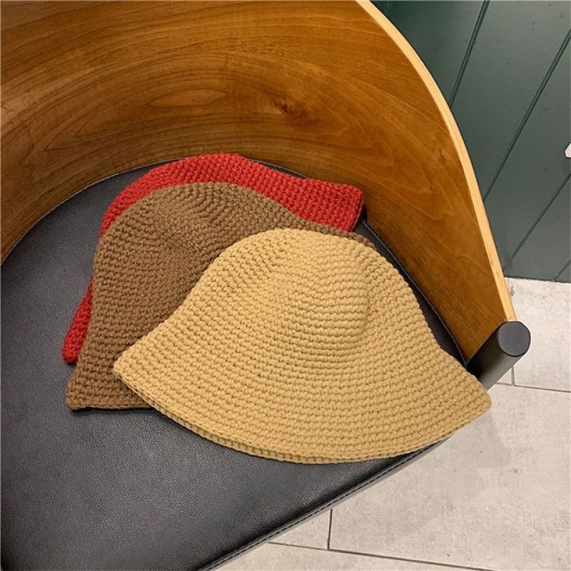 데일리 뜨개 F/W 숏 벙거지 버킷햇 모자 이미지