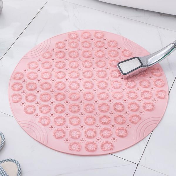 욕조 미끄럼방지매트 샤워실발판  핑크색상 이미지