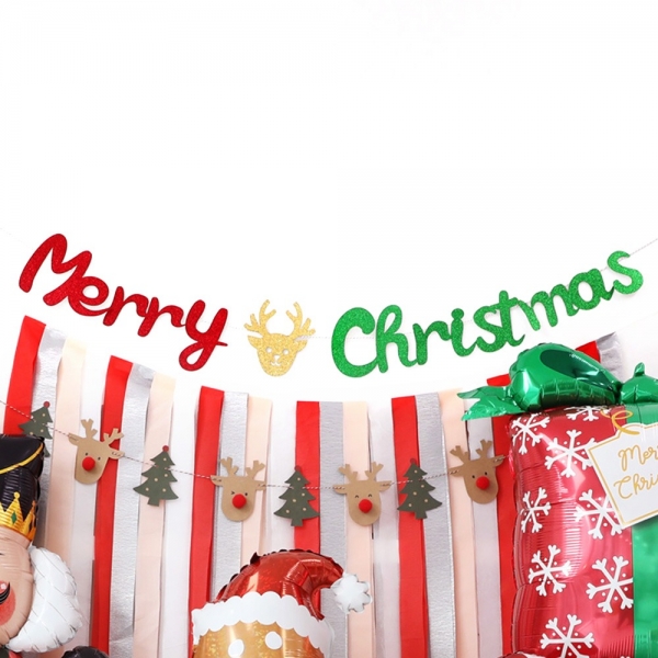 [크리스마스 가랜드] 캘리 / 파티용품 소품  벽장식 호캉스 크리스마스파티 어린이 이미지