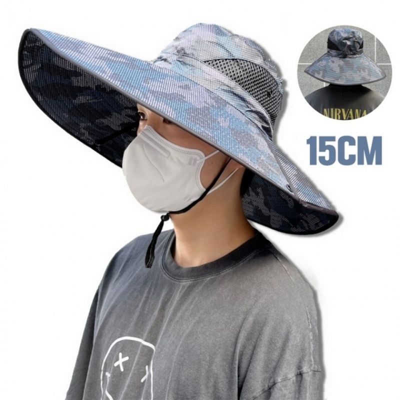 정글모자 밀리터리 자외선차단모자 15cm 챙넓은 모자 이미지