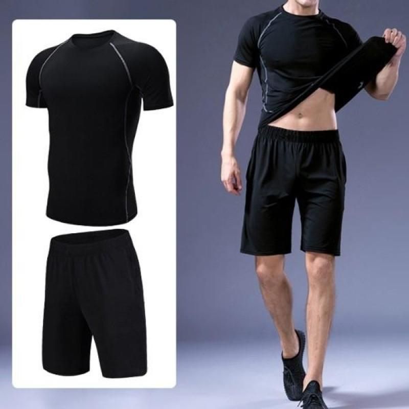 남자 짐웨어 운동복 상하세트 반팔반바지 여름운동복 이미지