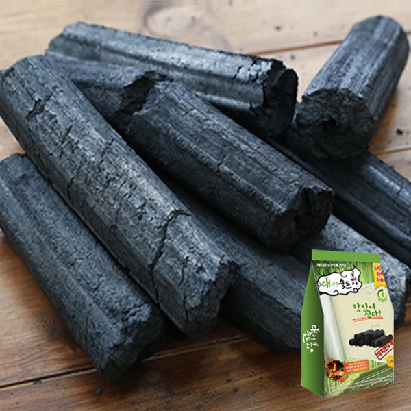 대나무 구이용 캠핑 고기 바베큐숯 비장탄 1.2kg 이미지